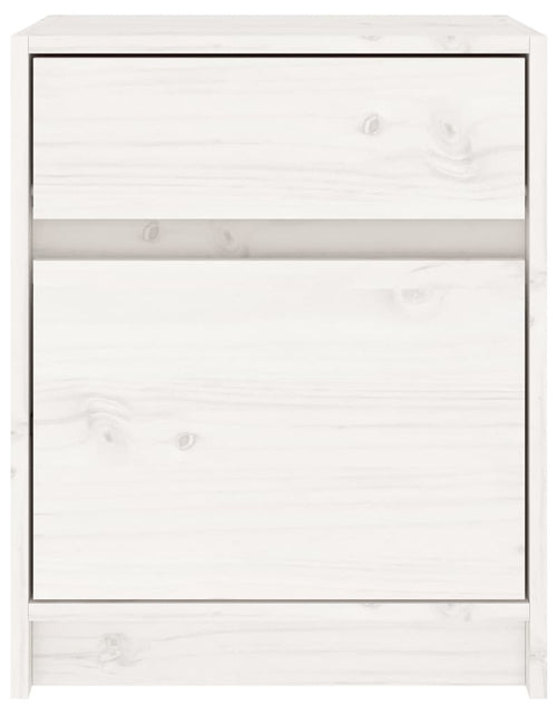 Загрузите изображение в средство просмотра галереи, Noptiere, 2 buc., alb, 40x31x50 cm, lemn masiv de pin - Lando
