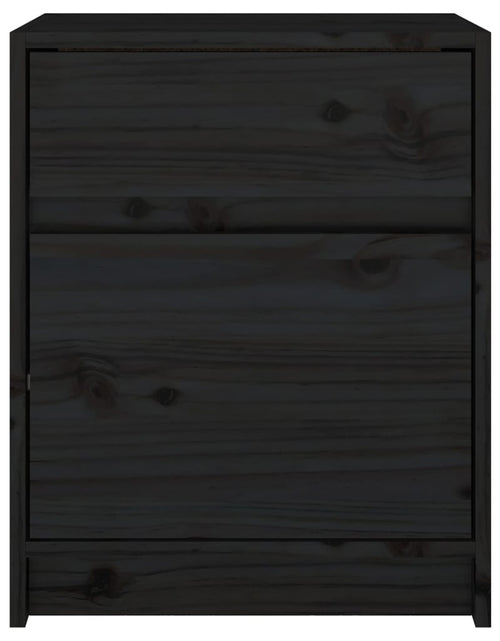 Загрузите изображение в средство просмотра галереи, Noptieră, negru, 40x31x50 cm, lemn masiv de pin - Lando
