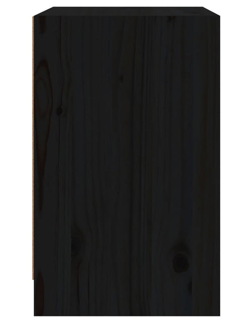 Încărcați imaginea în vizualizatorul Galerie, Noptieră, negru, 40x31x50 cm, lemn masiv de pin - Lando
