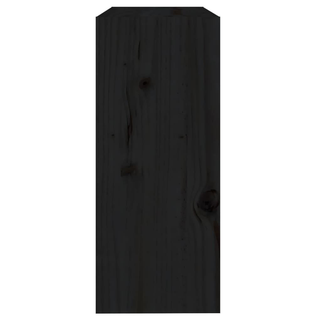 Bibliotecă/Separator cameră,negru,60x30x71,5 cm, lemn masiv pin Lando - Lando