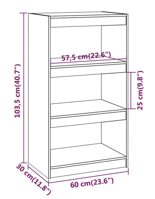 Încărcați imaginea în vizualizatorul Galerie, Bibliotecă/Separator cameră alb 60x30x103,5 cm lemn masiv pin Lando - Lando
