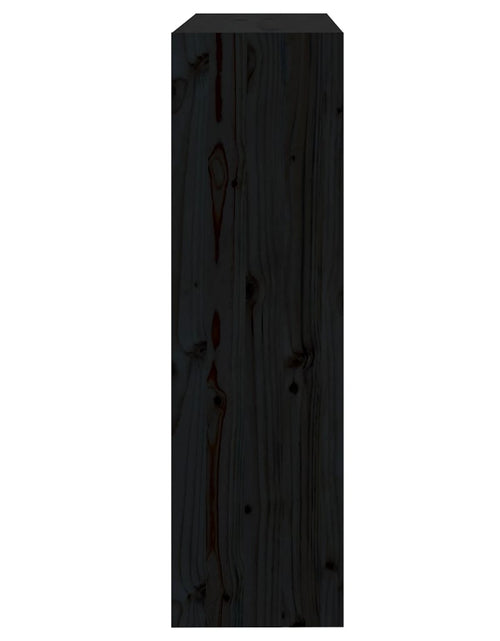 Загрузите изображение в средство просмотра галереи, Bibliotecă/Separator cameră negru 80x30x103,5 cm lemn masiv pin Lando - Lando
