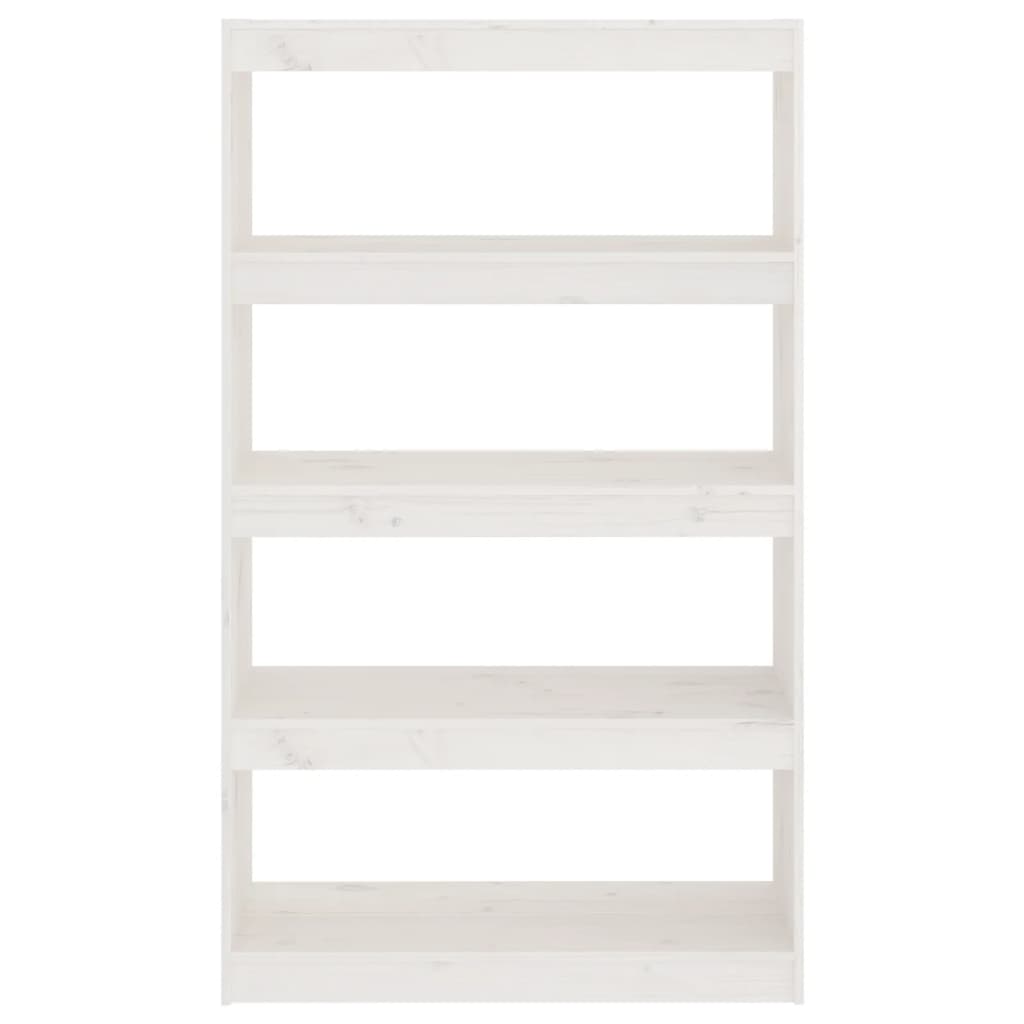 Bibliotecă/Separator cameră alb, 80x30x135,5 cm, lemn masiv pin Lando - Lando
