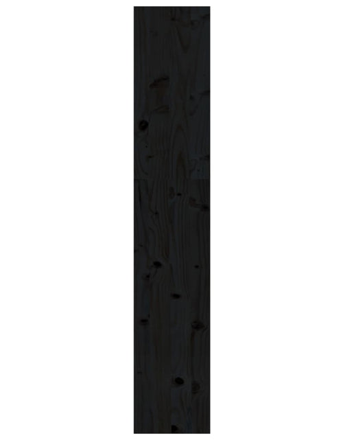 Încărcați imaginea în vizualizatorul Galerie, Bibliotecă/Separator cameră negru 80x30x167,4 cm lemn masiv pin Lando - Lando
