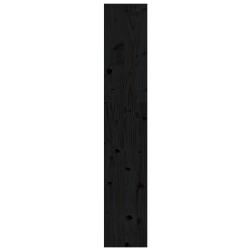 Bibliotecă/Separator cameră negru 80x30x167,4 cm lemn masiv pin Lando - Lando