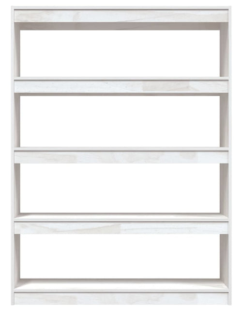Încărcați imaginea în vizualizatorul Galerie, Bibliotecă/Separator cameră alb 100x30x135,5 cm lemn masiv pin Lando - Lando
