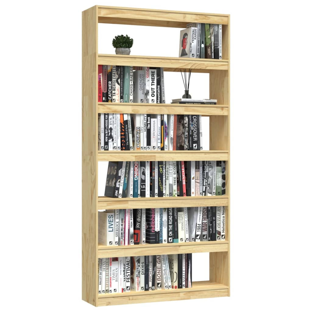 Bibliotecă/Separator cameră, 100x30x200 cm, lemn masiv pin Lando - Lando