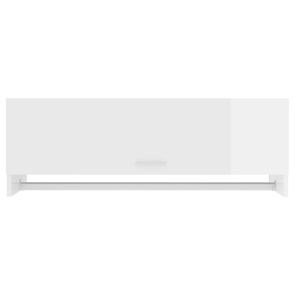 Șifonier, alb extralucios, 100x32,5x35 cm, PAL - Lando