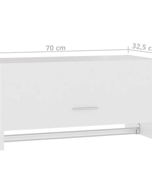 Загрузите изображение в средство просмотра галереи, Șifonier, alb, 70x32,5x35 cm, PAL - Lando
