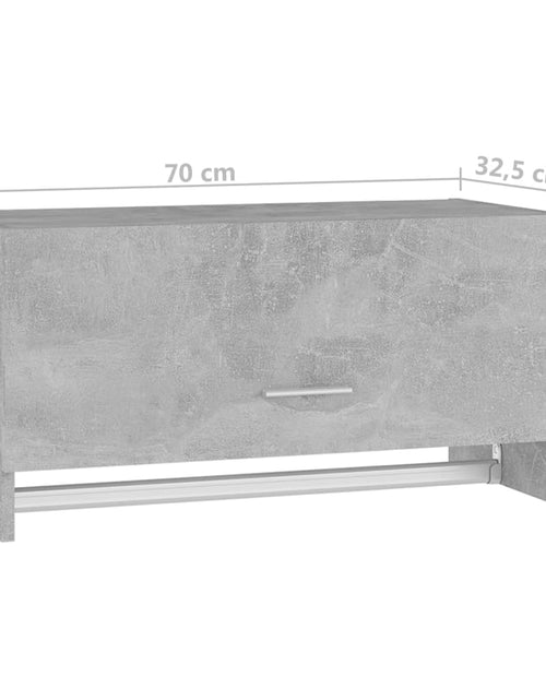 Загрузите изображение в средство просмотра галереи, Șifonier, gri beton, 70x32,5x35 cm, PAL - Lando
