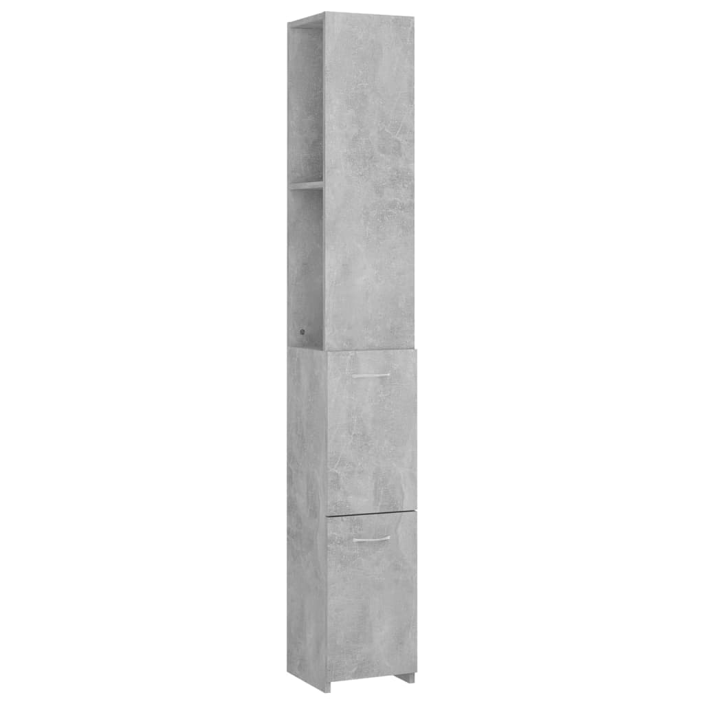 Dulap de baie, gri beton, 25x26,5x170 cm, lemn prelucrat - Lando