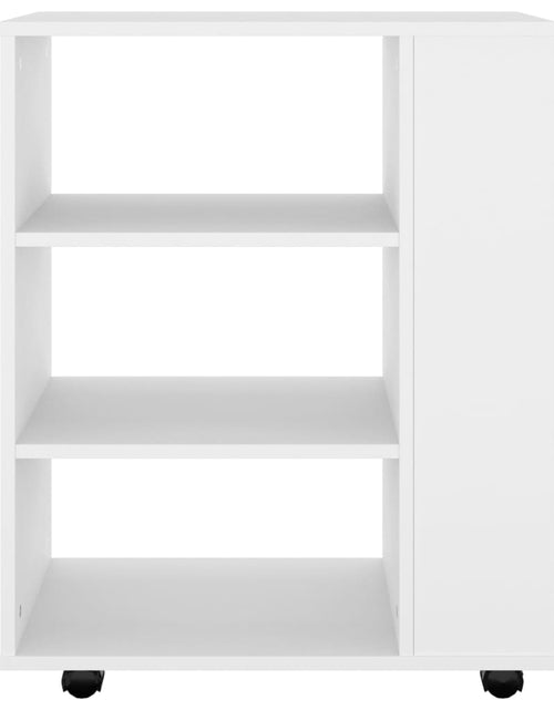 Încărcați imaginea în vizualizatorul Galerie, Dulap cu roți, alb, 60x35x75 cm, PAL - Lando
