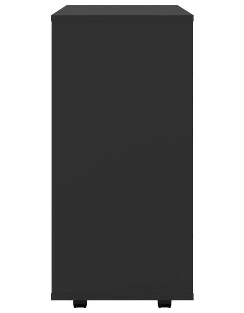 Încărcați imaginea în vizualizatorul Galerie, Dulap cu roți, negru, 60x35x75 cm, PAL - Lando

