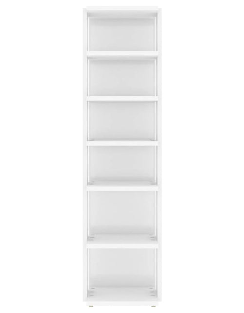 Încărcați imaginea în vizualizatorul Galerie, Pantofar, alb extralucios, 27,5x27x102 cm, lemn compozit - Lando
