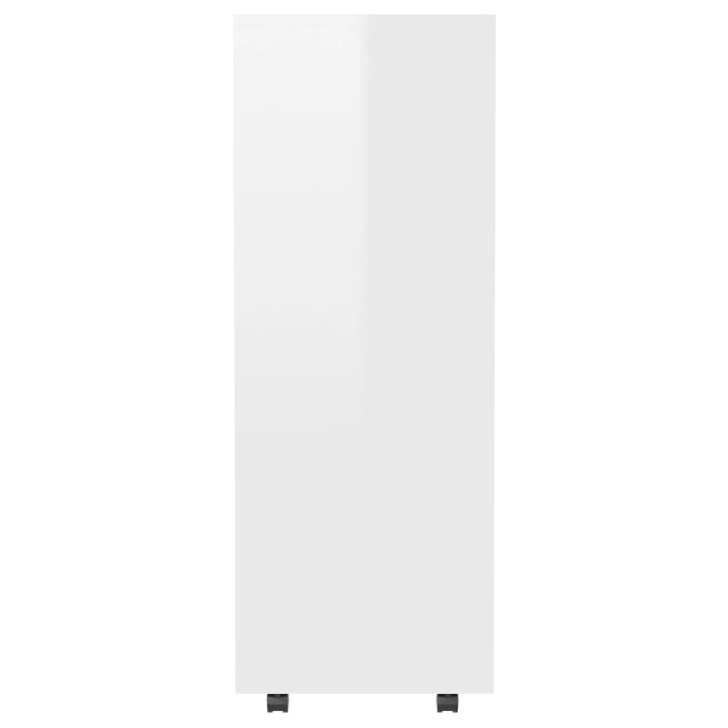 Șifonier, alb extralucios, 80x40x110 cm, PAL - Lando