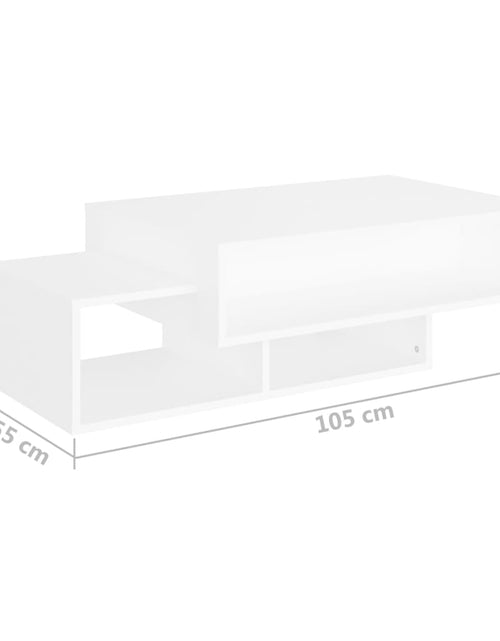 Încărcați imaginea în vizualizatorul Galerie, Măsuță de cafea, alb, 105x55x32 cm, PAL Lando - Lando
