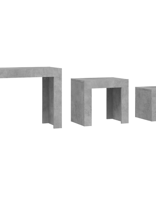 Încărcați imaginea în vizualizatorul Galerie, Măsuțe de cafea suprapuse, 3 buc., gri beton, PAL Lando - Lando
