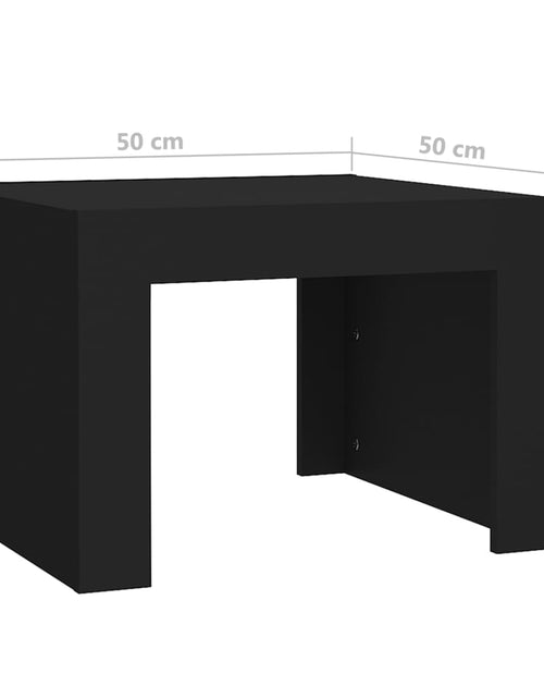 Загрузите изображение в средство просмотра галереи, Măsuță de cafea, negru, 50x50x35 cm, PAL
