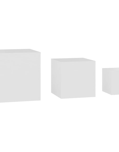 Загрузите изображение в средство просмотра галереи, Măsuțe laterale, 3 buc., alb, PAL Lando - Lando
