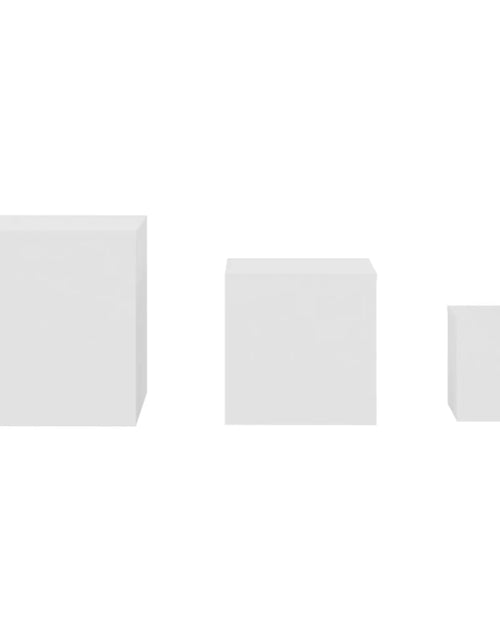 Загрузите изображение в средство просмотра галереи, Măsuțe laterale, 3 buc., alb, PAL Lando - Lando

