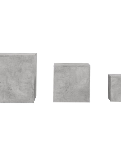 Загрузите изображение в средство просмотра галереи, Mese laterale, 3 buc., gri beton, lemn compozit Lando - Lando
