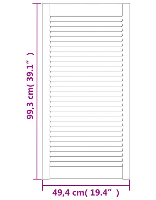 Загрузите изображение в средство просмотра галереи, Uși lamelare, 2 buc., 99,3x49,4 cm, lemn masiv de pin Lando - Lando
