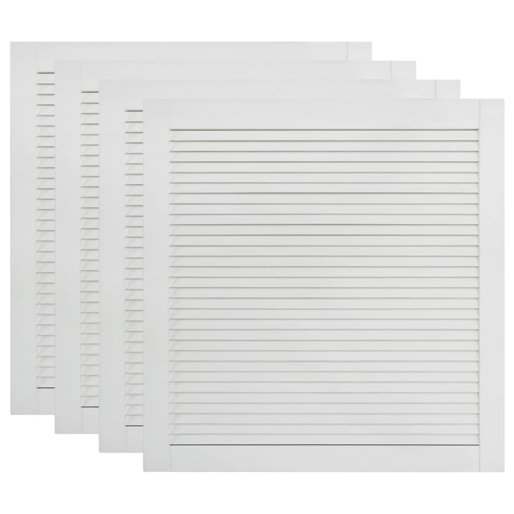Uși lamelare, 4 buc., alb, 61,5x59,4 cm, lemn masiv de pin Lando - Lando