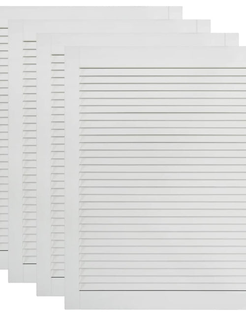 Загрузите изображение в средство просмотра галереи, Uși lamelare, 4 buc., alb, 69x49,4 cm, lemn masiv de pin Lando - Lando
