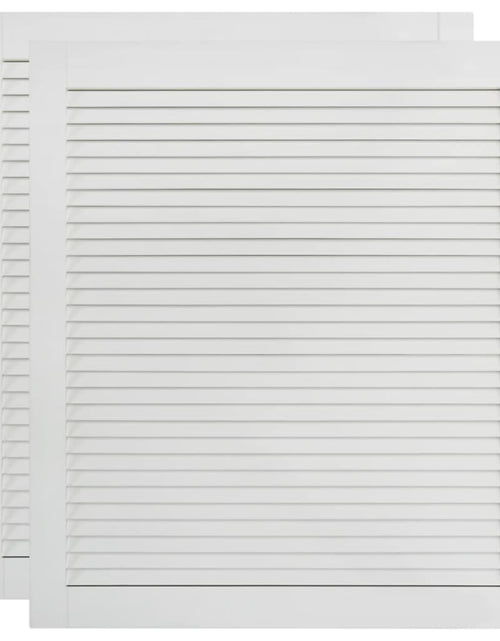 Încărcați imaginea în vizualizatorul Galerie, Uși lamelare, 2 buc., alb, 69x59,4 cm, lemn masiv de pin Lando - Lando
