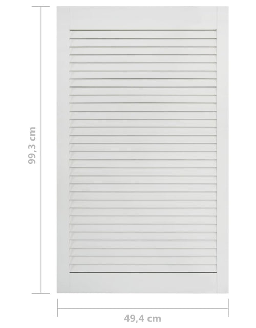 Încărcați imaginea în vizualizatorul Galerie, Ușă lamelară, alb, 99,3x49,4 cm, lemn masiv de pin Lando - Lando
