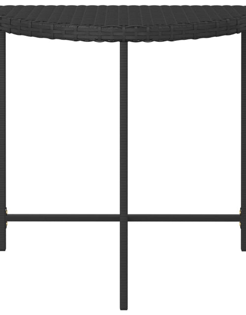 Загрузите изображение в средство просмотра галереи, Masă de grădină, negru, 80x50x75 cm, poliratan - Lando
