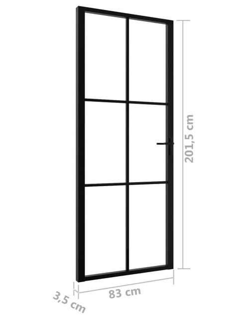 Загрузите изображение в средство просмотра галереи, Ușă de interior, negru, 83x201,5 cm, sticlă ESG și aluminiu - Lando

