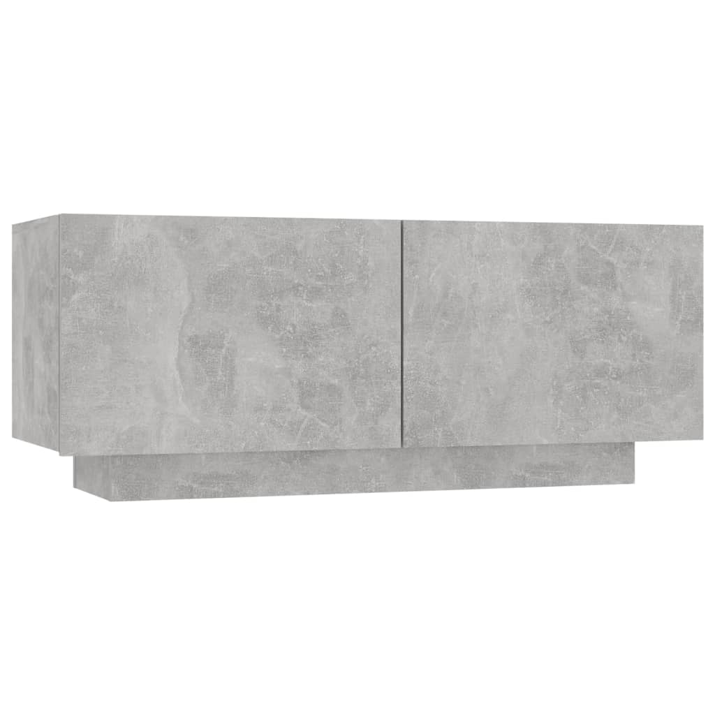 Noptieră, gri beton, 100x35x40 cm, lemn prelucrat - Lando