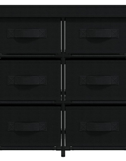 Загрузите изображение в средство просмотра галереи, Dulap depozitare cu 6 sertare, negru, 55x29x55 cm, oțel - Lando

