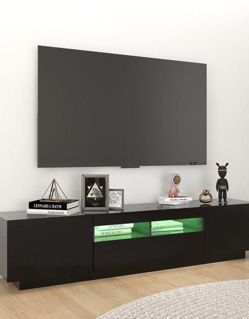 Загрузите изображение в средство просмотра галереи, Comodă TV cu lumini LED, negru, 180x35x40 cm Lando - Lando
