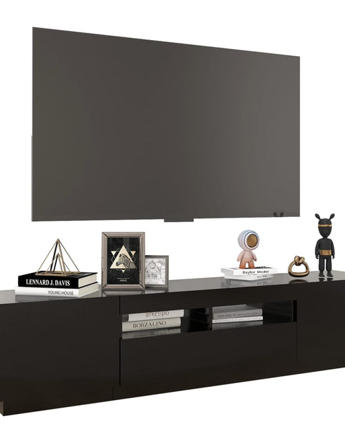 Загрузите изображение в средство просмотра галереи, Comodă TV cu lumini LED, negru, 180x35x40 cm Lando - Lando
