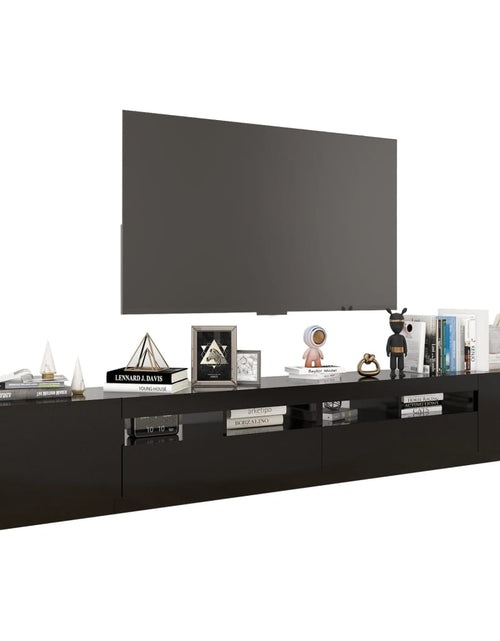 Загрузите изображение в средство просмотра галереи, Comodă TV cu lumini LED, negru, 260x35x40 cm Lando - Lando
