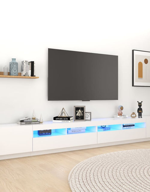 Încărcați imaginea în vizualizatorul Galerie, Comodă TV cu lumini LED, alb, 300x35x40cm Lando - Lando
