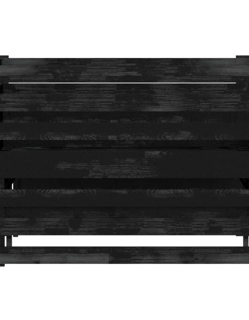 Încărcați imaginea în vizualizatorul Galerie, Pat extensibil de zi, negru, 2x(90x200) cm, lemn masiv de pin - Lando
