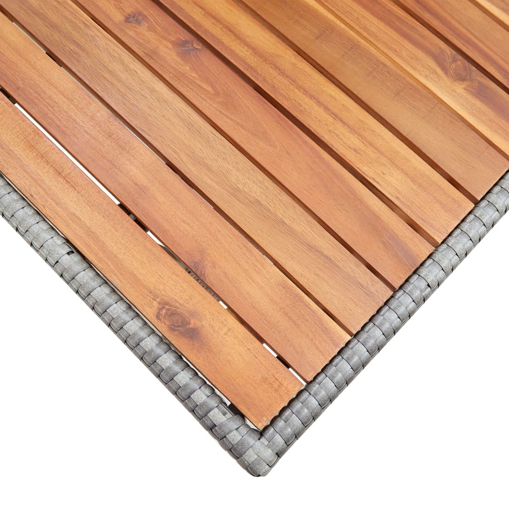 Masă de grădină, gri, 120x70x66 cm, lemn masiv de acacia - Lando