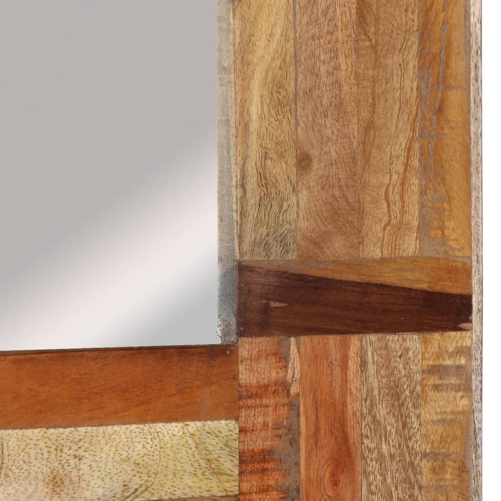 Oglindă de perete, 50x50 cm, lemn masiv reciclat Lando - Lando