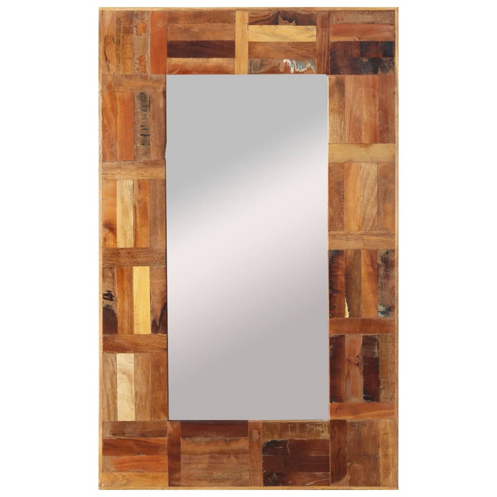 Oglindă de perete, 50x80 cm, lemn masiv reciclat Lando - Lando
