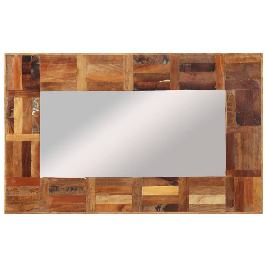 Oglindă de perete, 50x80 cm, lemn masiv reciclat Lando - Lando
