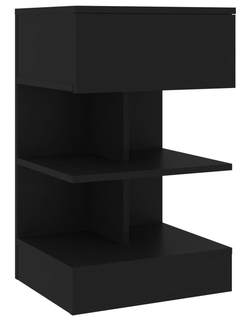 Încărcați imaginea în vizualizatorul Galerie, Noptieră, negru, 40x35x65 cm, PAL - Lando
