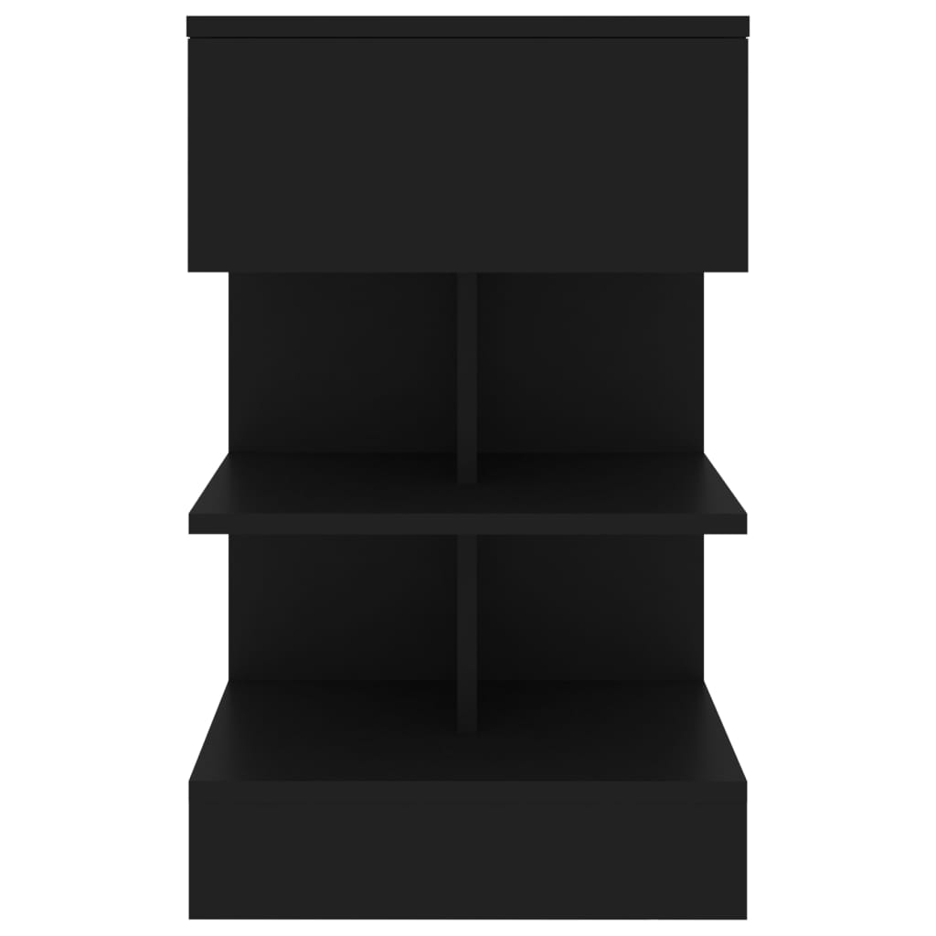 Noptiere, 2 buc., negru, 40x35x65 cm - Lando