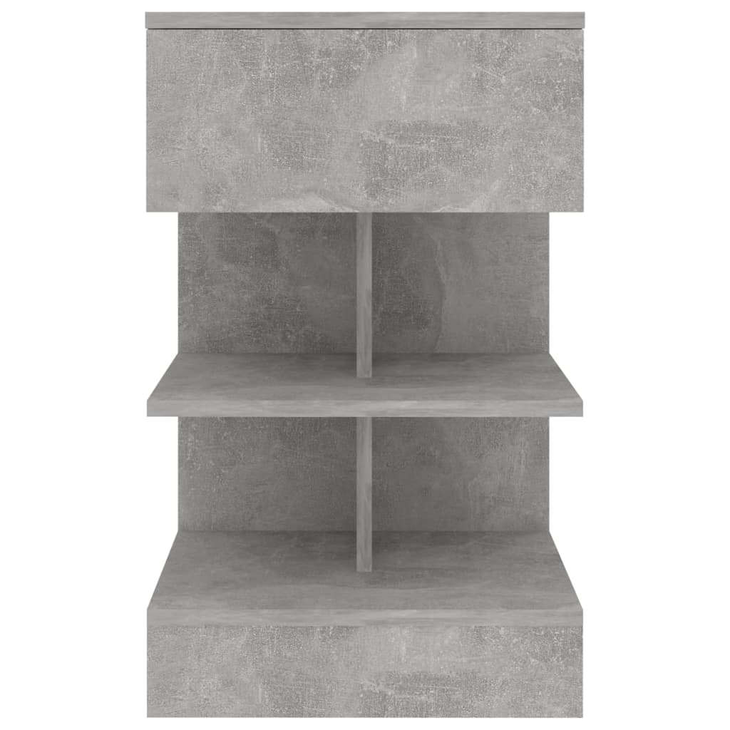 Noptieră, gri beton, 40x35x65 cm, PAL - Lando