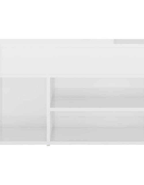 Încărcați imaginea în vizualizatorul Galerie, Banchetă pantofar, alb extralucios, 80x30x45 cm, PAL Lando - Lando
