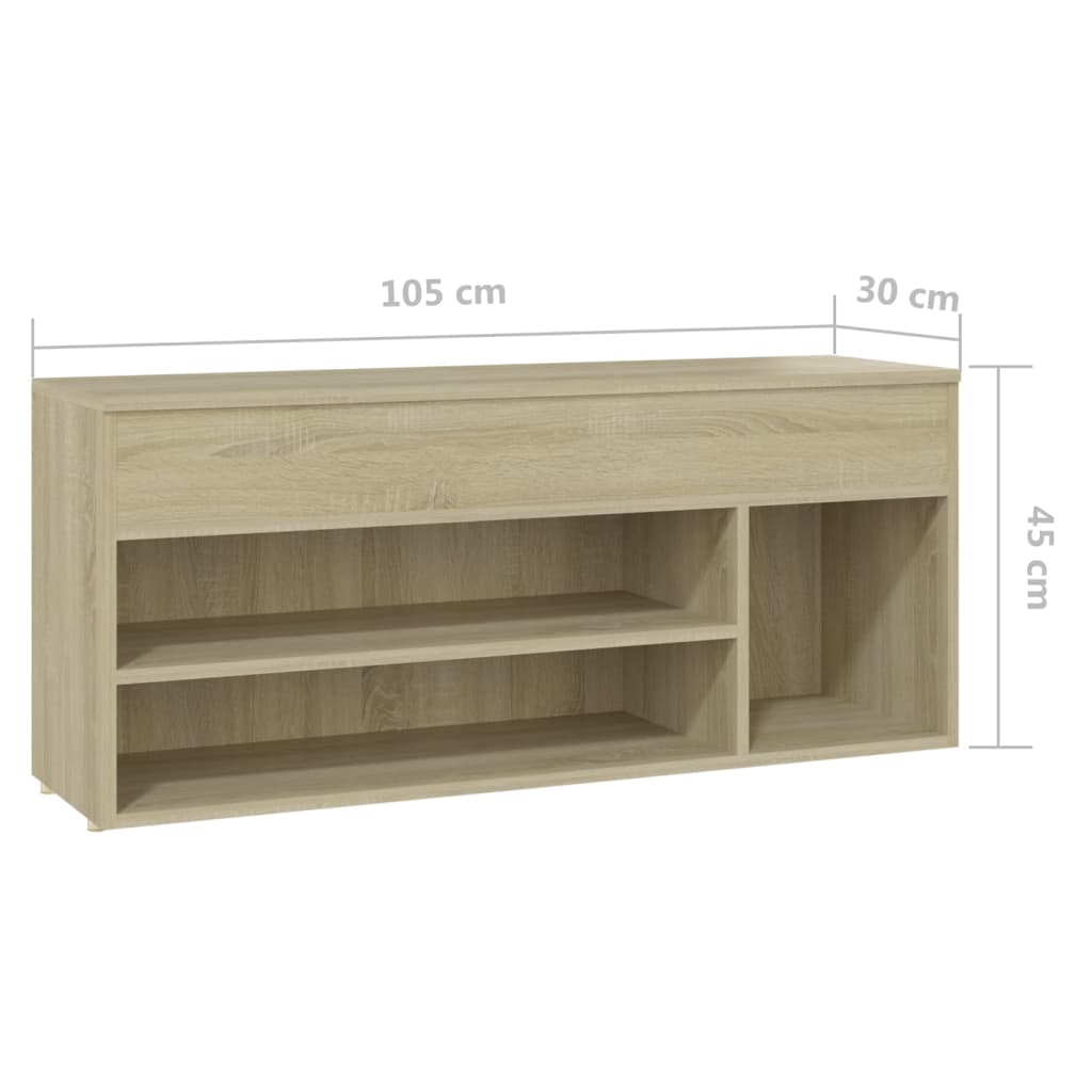 Banchetă pantofar, stejar sonoma, 105x30x45 cm, PAL Lando - Lando