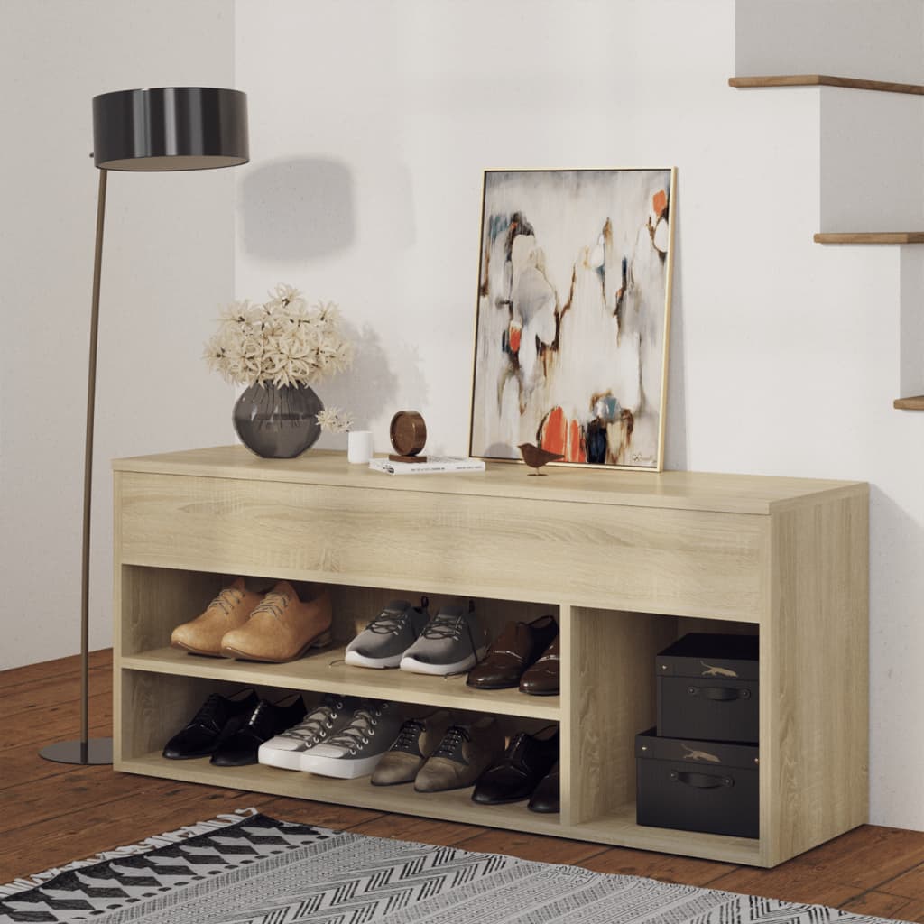 Banchetă pantofar, stejar sonoma, 105x30x45 cm, PAL Lando - Lando