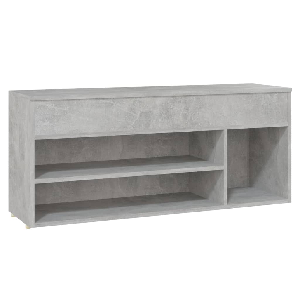 Banchetă pantofar, gri beton, 105x30x45 cm, PAL Lando - Lando